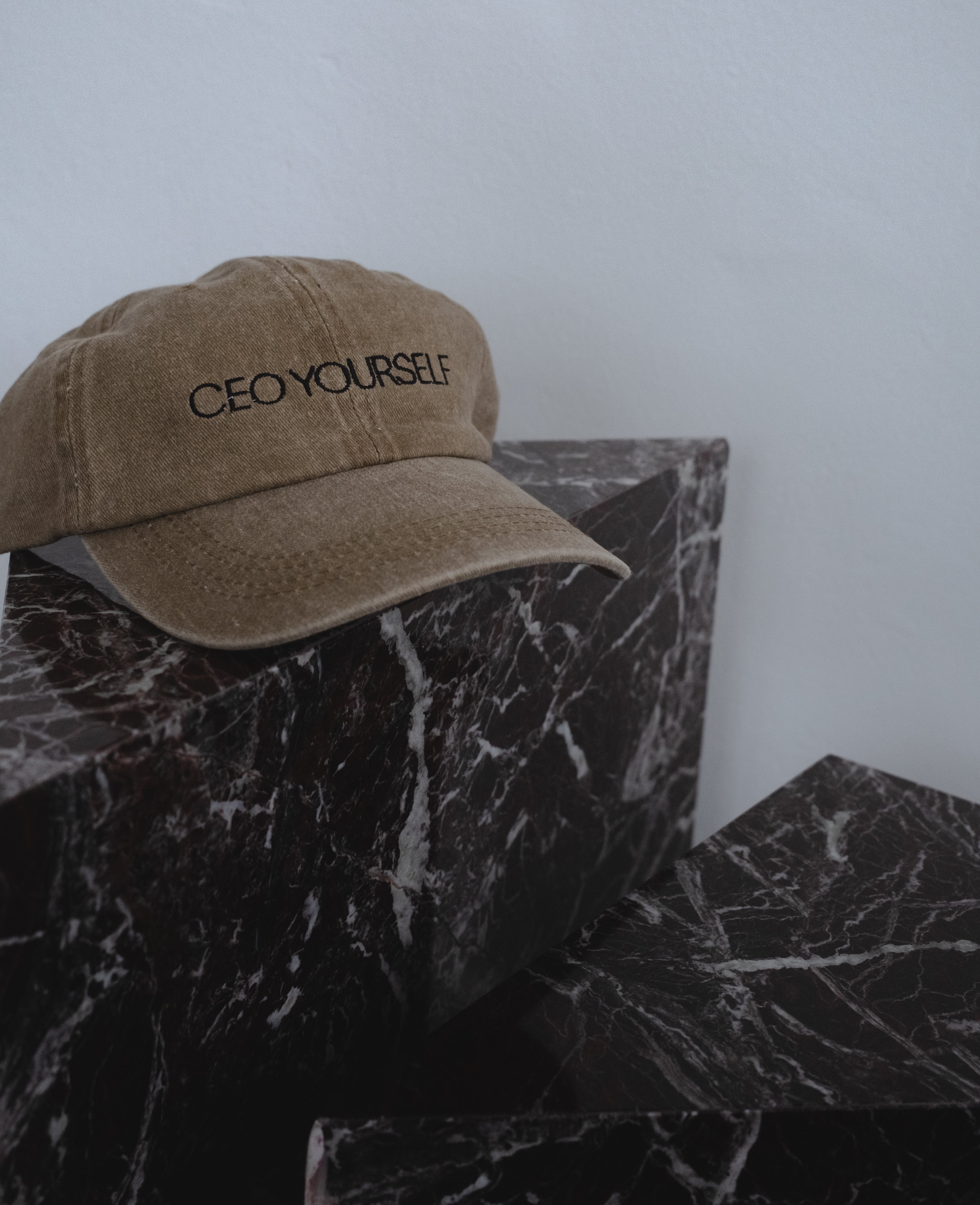 CEO YOURSELF taupe cap